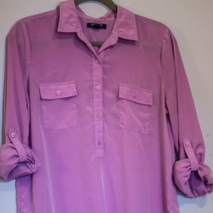 Casual polyester lavender top